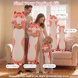 Mewaii 28in Long Cat Plush Pillow Pink Cute Hugging Plush Toy view 8