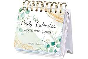 COBOLL Motivational Calendar - Daily Flip Calendar with Inspirational Quotes, 4.8"x5.5" Undated Standing Flip Calendar for Desk Accessories, Perpetual Calendar, Inspirational Gifts for Women, Positive Daily