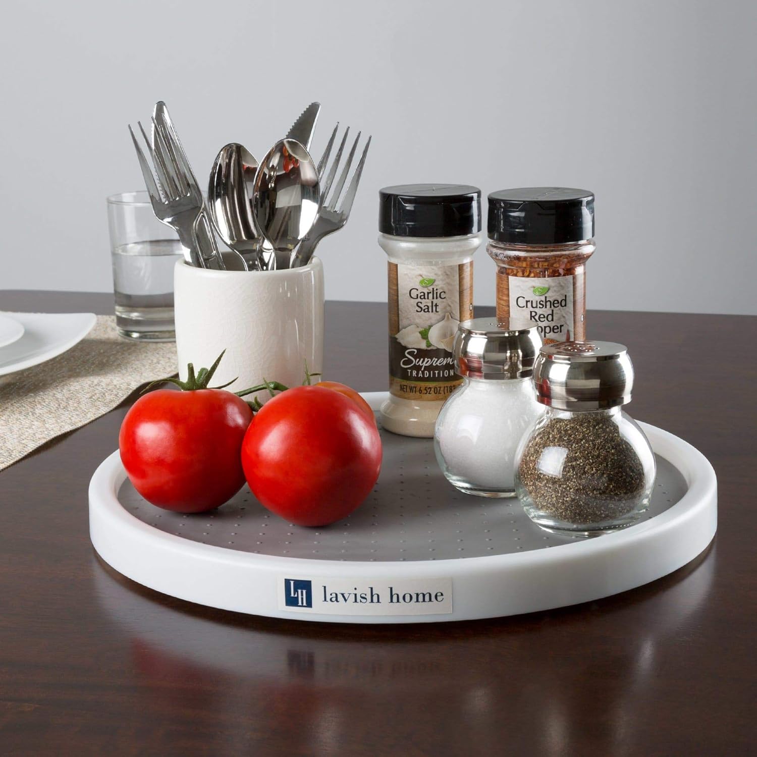 Lazy Susan Turntable White Plastic