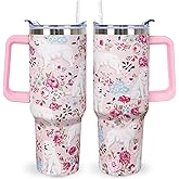 sxmluedn Great Pyrenee Gifts for Women Cute Dog Tumbler Coffee Cup for Women Great Pyrenee Travel Mug 40 Oz Stainless Steel Insulated Water Bottle With Lid and Straw