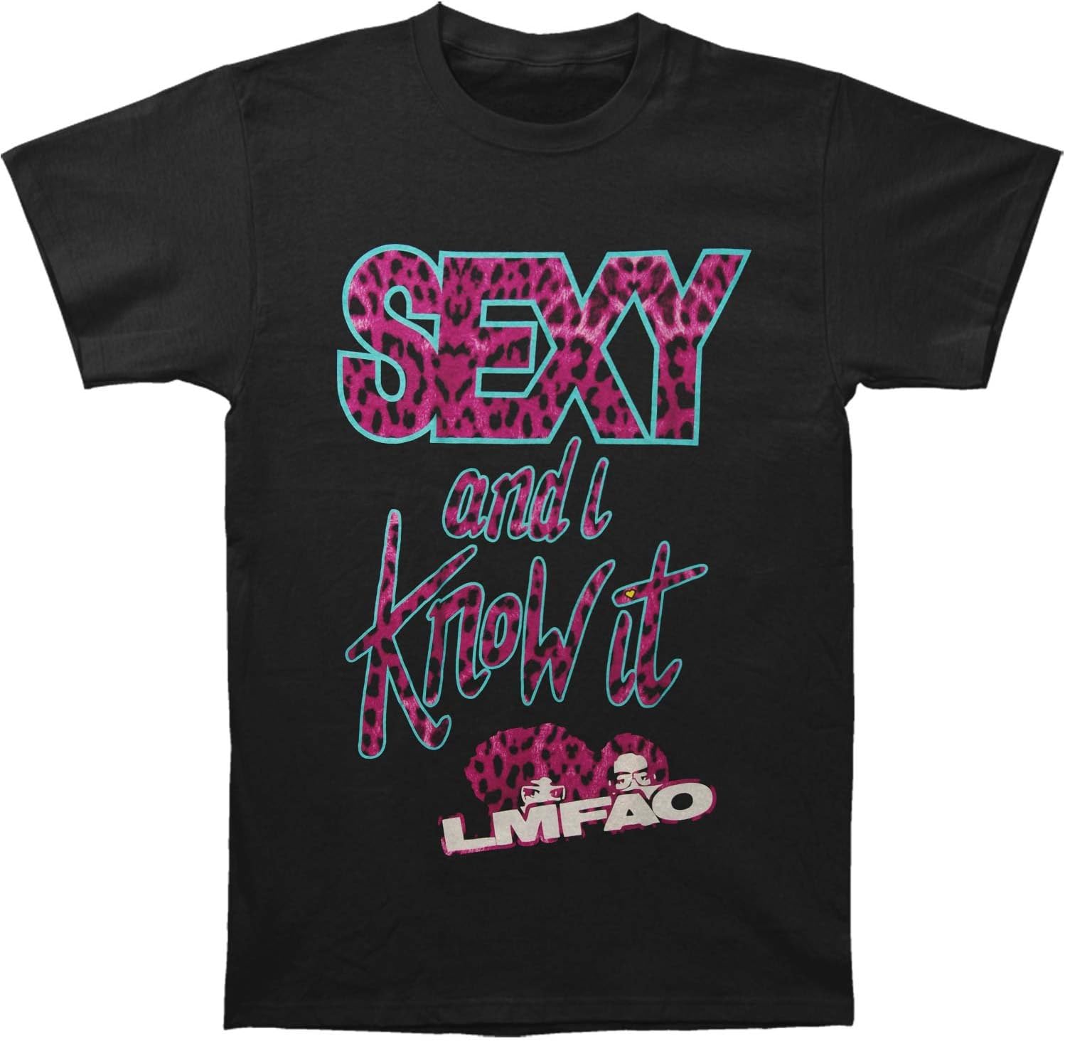 LMFAO Men's Sexy Fur Slim Fit T-Shirt Black