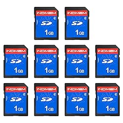 INDMEM SD Card 1GB, 10 Packs Class 4 1GB Flash