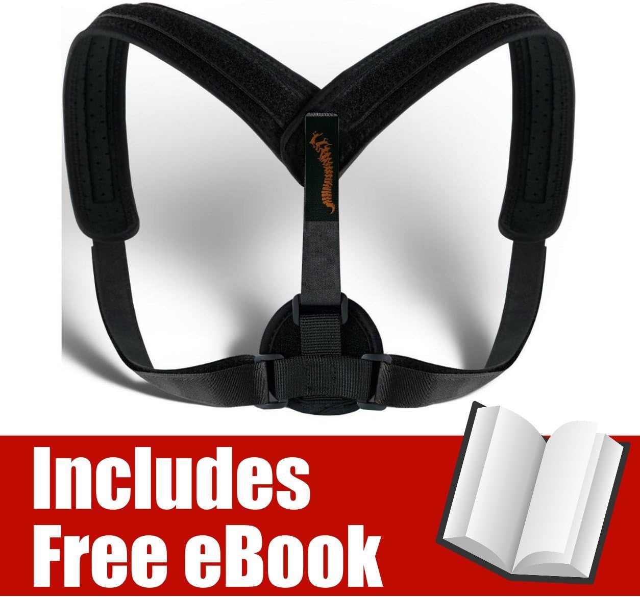 SpineSpark Posture Corrector For Men & Women: Shoulder Brace Includes Free Back Pain Relief E-Book
