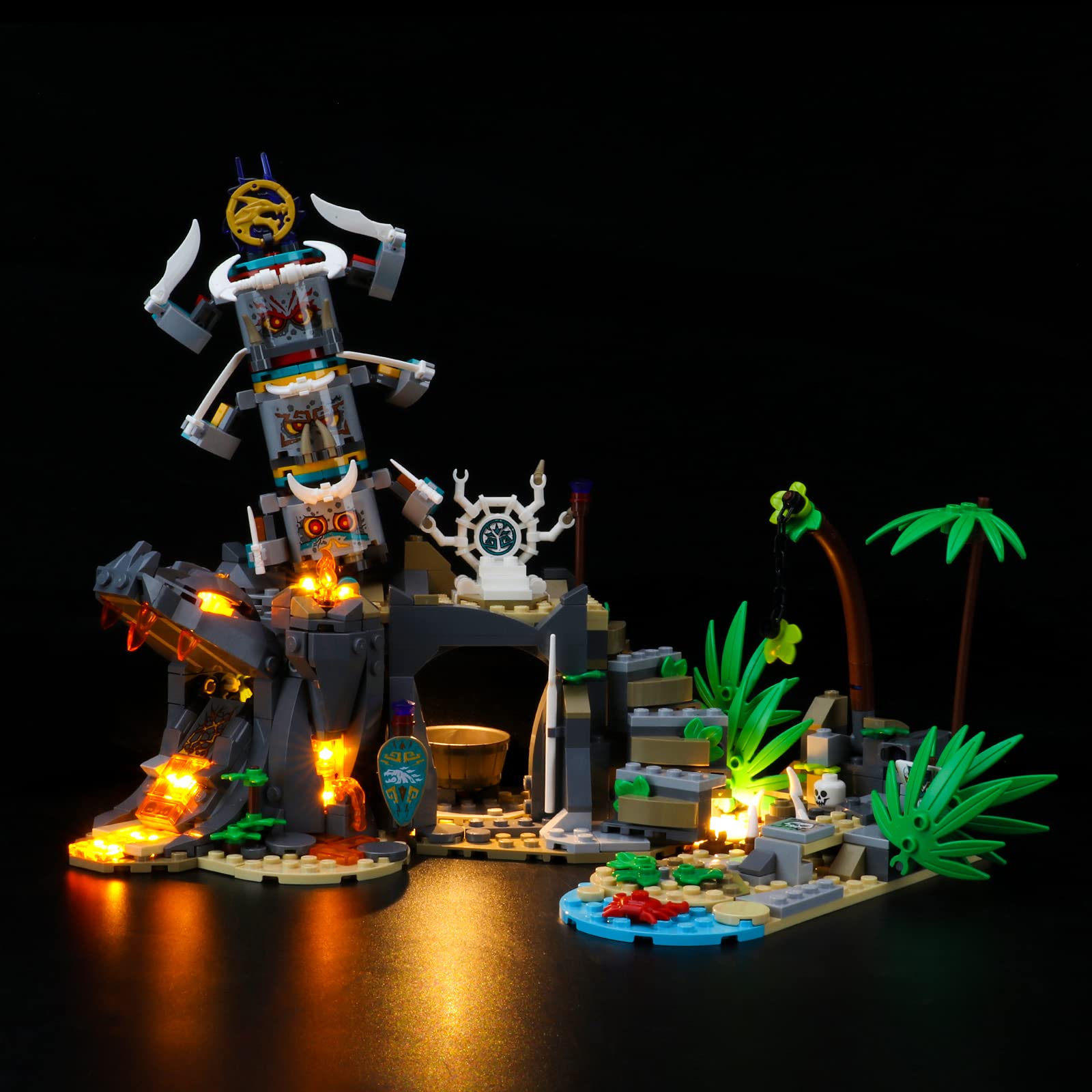 GEAMENT LED Light Kit Compatible with LEGO The Keepers'Village - Lighting Set for NINJAGO 71747 Model (Building Set Not Included)