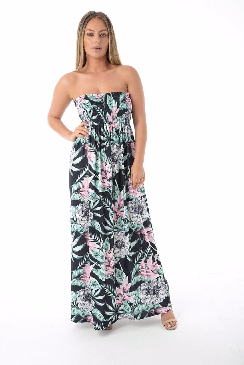 summer bandeau maxi dress