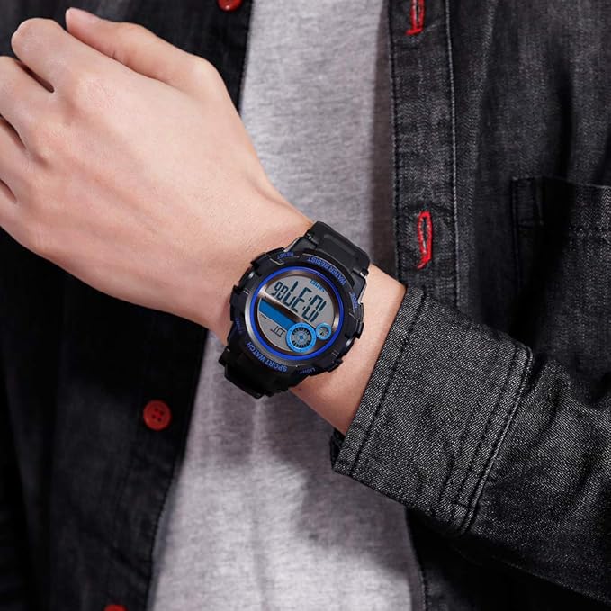 クリアランスバーゲン 期間限定開催 腕時計 スポーツウォッチ カウントダウンタイマー デジタル 人気 リストウォッチ ソフト 快適 防水 プラスチック 腕時計 メンズ 人気トレンド Carlavista Com