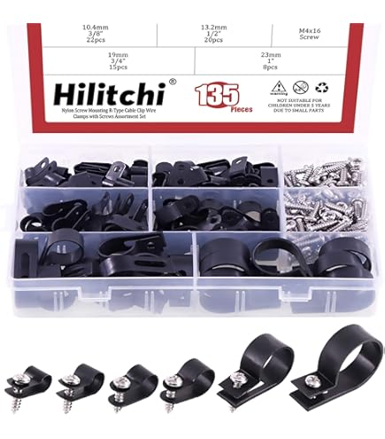 Collier Serrage Résistant UV 1000 Serre-Câbles Nylon - 5 Tailles (100-300mm) + 50 Bases Auto-Adhésives - Noir Collier De Serrage Pour Cable