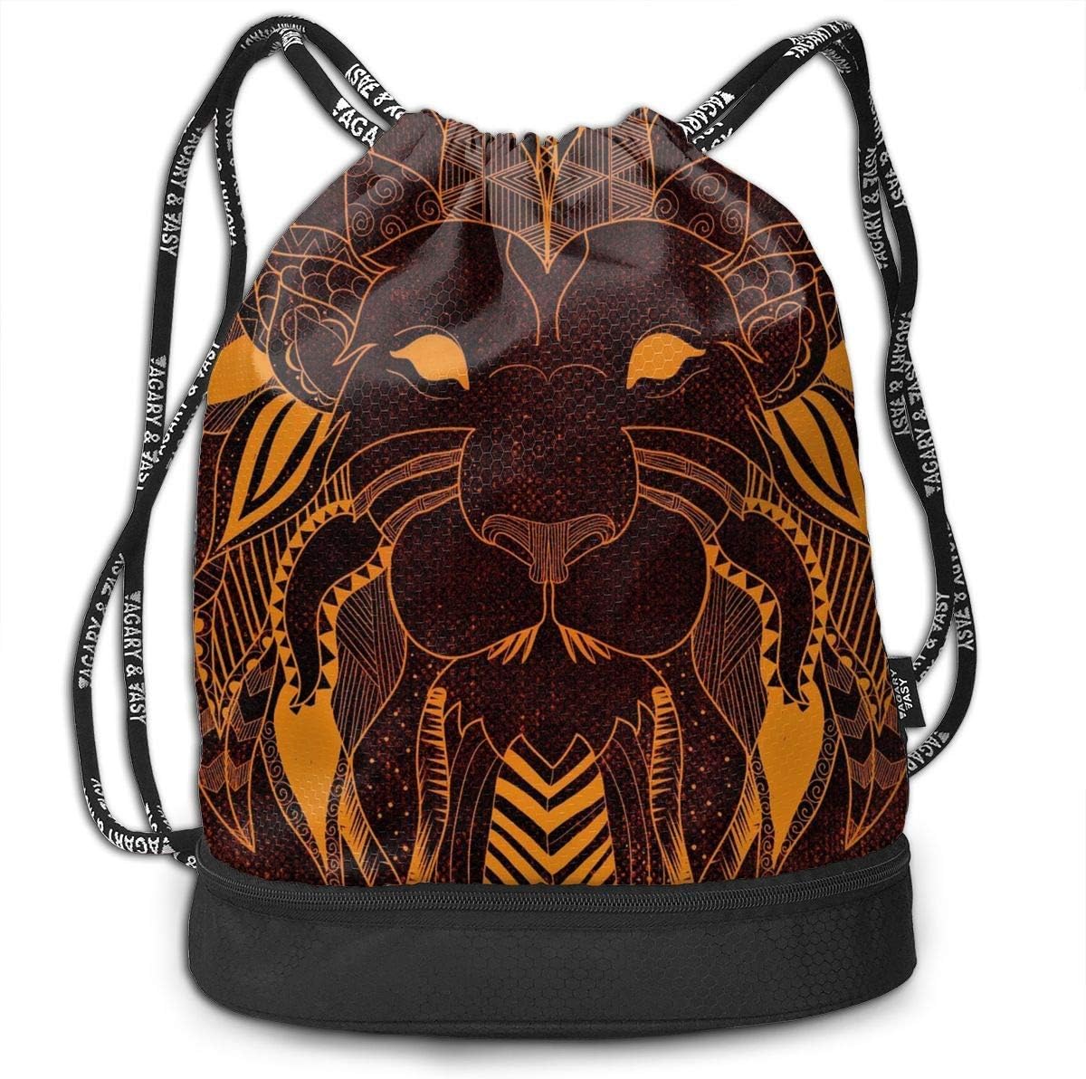 Gym bags, Rucksacks, Drawstring Backpack King Lion Print Travel Sport Yoga Gym Sack Bag Outdoor Bundle Backpack Laptop Bag Beach Rucksack for Men/Women