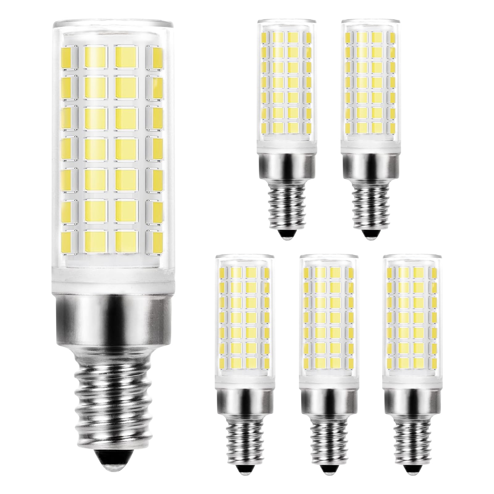 Photo 1 of YBeiLeand E12 Led Bulb, 6pcs 8W LED Candelabra Bulbs 80w Equivalent 600Lumen 6000K Daylight White Non-Dimmable LED Light Bulbs for Ceiling Fan Home Kitchen Bathroom Indoor