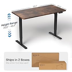 VIVO Electric 55 x 28 in Standing Desk, Memory