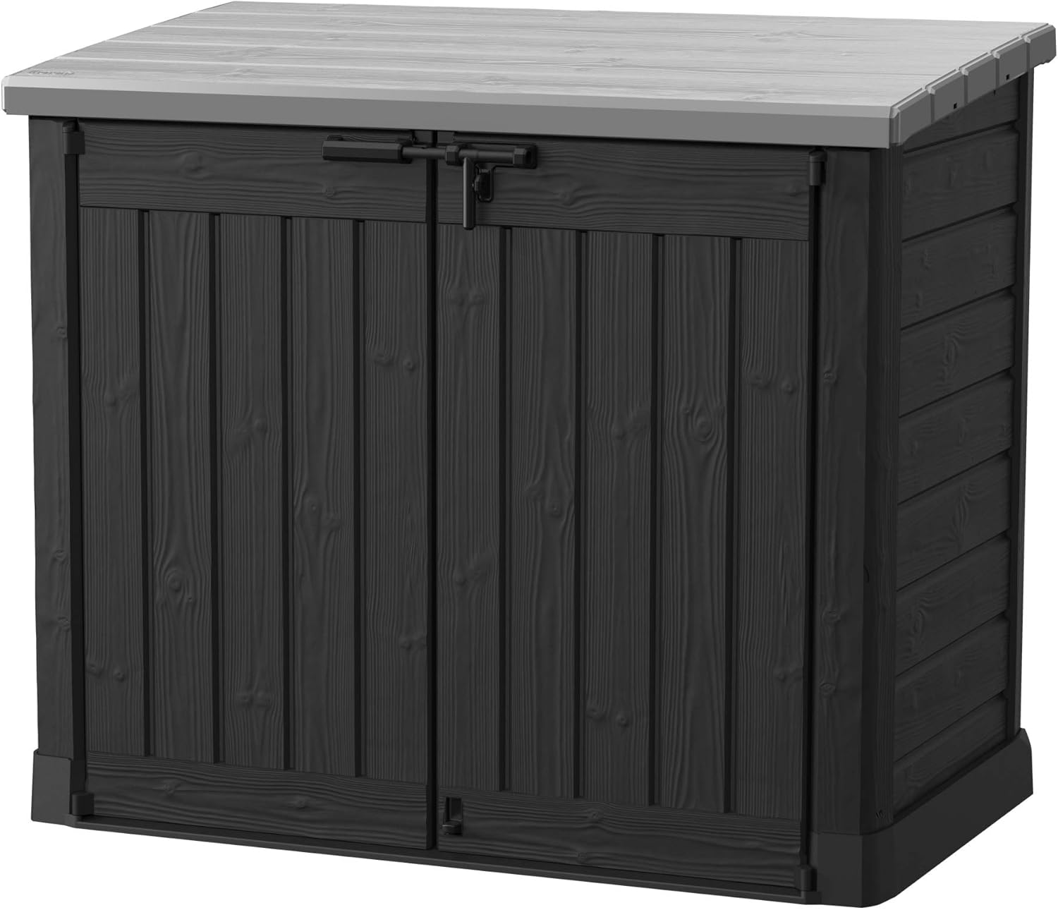 Koll Living Gartenbox Mülltonnenbox Gerätebox Schuppen für 2X 240 Liter Mülltonnen - 100% schimmelfrei durch Belüftung - Modell 2021