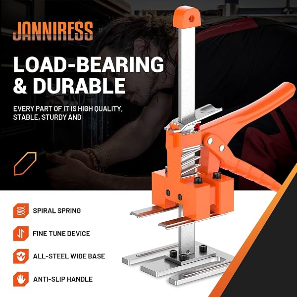 JANNIRESS 2 PACK LABOR SAVING ARM JACK, 15″ HANDHELD FURNITURE LIFTER TOOL & HEIGHT ADJUSTER, 400LBS HEAVY DUTY WALL TILE & CABINET JACK YELLOW/WHITE