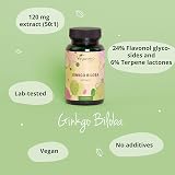 Vegavero Ginkgo Biloba 6000 mg High Strength 50:1 Extract 180 Vegan Caps view 3