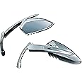 Kuryakyn 1449 Motorcycle Handlebar Accessory: Scythe Blade Rear View Side Mirrors for Harley-Davidson Motorcycles, Chrome, 1 Pair