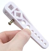 White Hinge Adjustable Plastic Toilet Cistern Lever | 6 Mounting Options | view 2