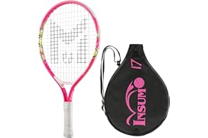 INSUM 17-25 inch Kids Tennis Racket for Aged 2~12 Starter, Multi-Color & Size Toddlers Tennis Racket for Boys & Girls Beginner, Come with Shoulder Cover Bag for Carry