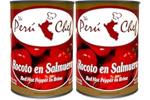 Peruchef Rocoto en Salmuera en Lata | Red Hot Pepper in Brine from Peru 20 oz Can 2 Pack