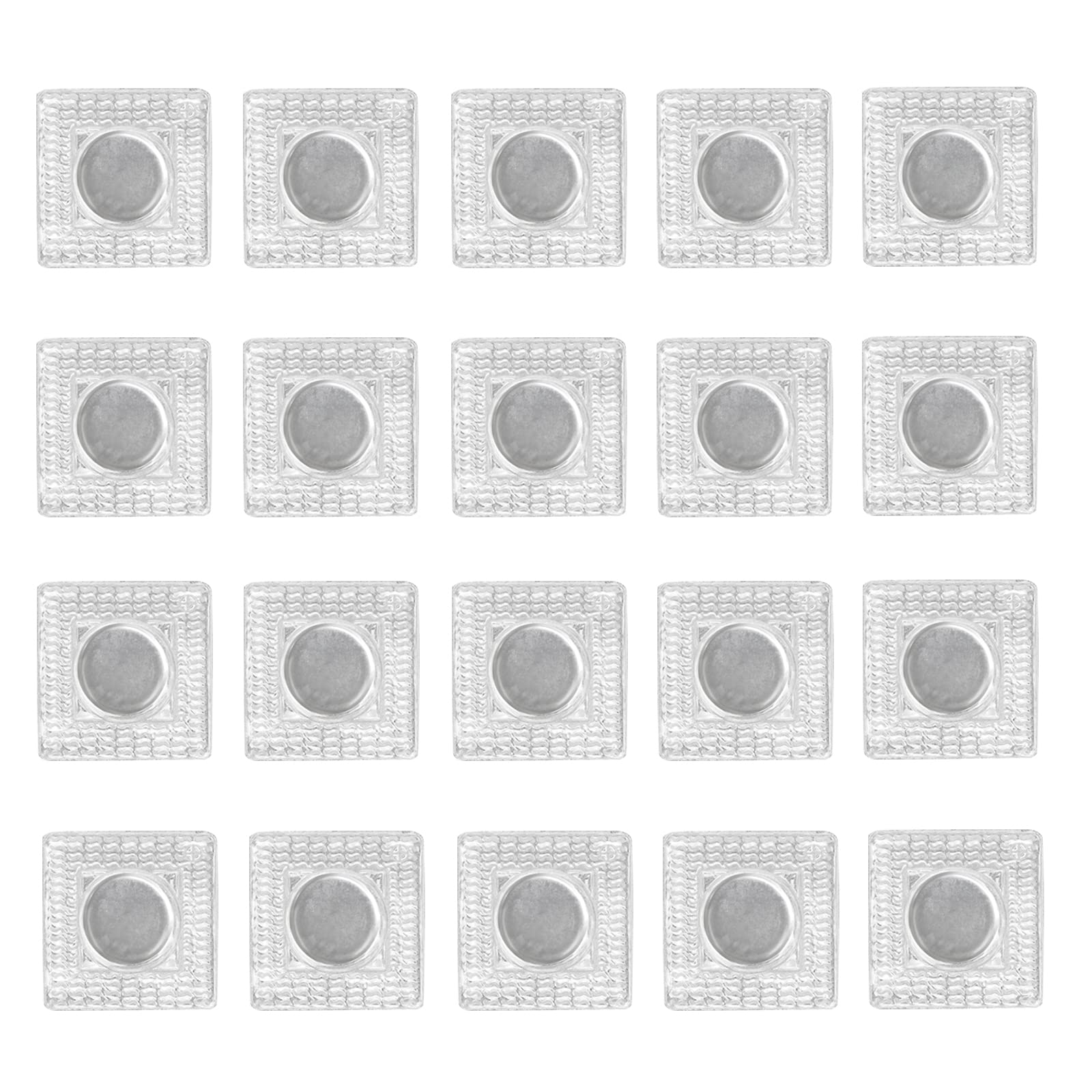SyiXute 20 Pairs Hidden Sew Magnetic Snap,15mm Magnetic Closures for Bags,Invisible Hidden Sew Magnetic Purse Closure Fastener in PVC for Handbag Clothing