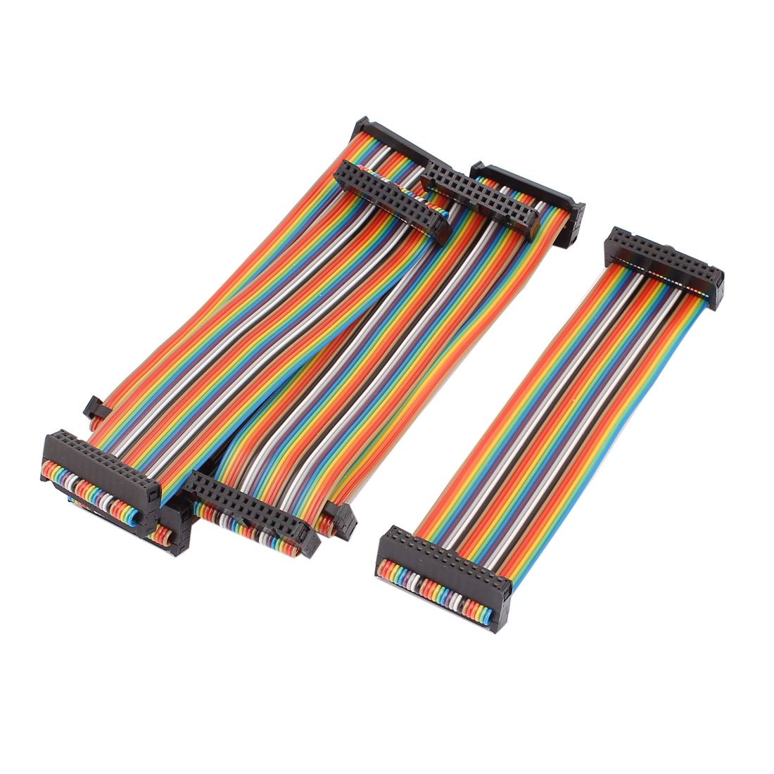 Sourcingmap Rainbow IDC Flat Ribbon Cable Connector, F/F, 15 Cm, 26 Pin, 26 Way, 6 Pieces
