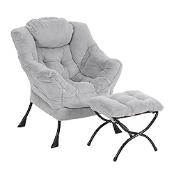 Furlide Lazy Chair with Ottoman, Modern Reading