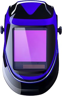 Solar Powered Welding Helmet Auto Darkening Professional Hood with Wide Lens Adjustable Shade