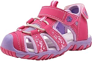 Apakowa Kid's Boy's Girl's Soft Sole Close Toe Sport Beach Sandals (Toddler/Little Kid)