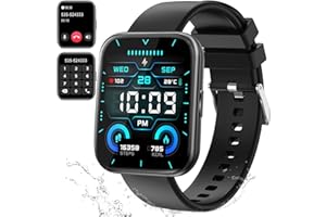 CODMETQL 1.95'' Smart Watch for Men Women Make/Answer Call, Fitness Watch with AI Control Call/Text, Smart Watch for Android Phones and Iphone Compatible, 107 Sports Blood Pressure Heart Rate Monitor Pedometer
