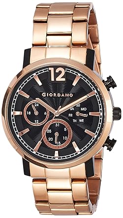 Giordano Analog Black Dial Mens Watch - 1762-22