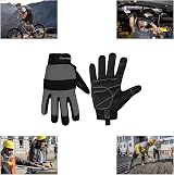 SAWANS Safety Work Gloves Gardening Touch Screen Padded Palm M Black Grey view 7
