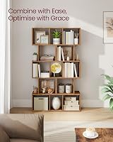 VASAGLE 6-Tier Bookshelf 24x40x159 cm Room Divider Rustic Brown LBC462K01 view 4