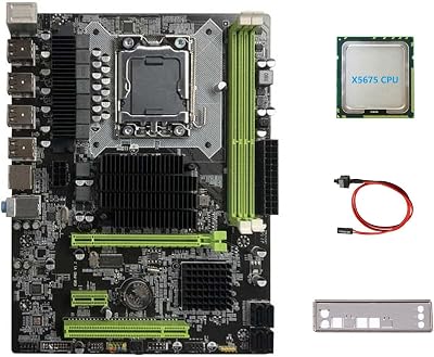 Lodokdre X58 Motherboard LGA1366 DDR3 ECC RAM X5675 CPU + Switch Cable