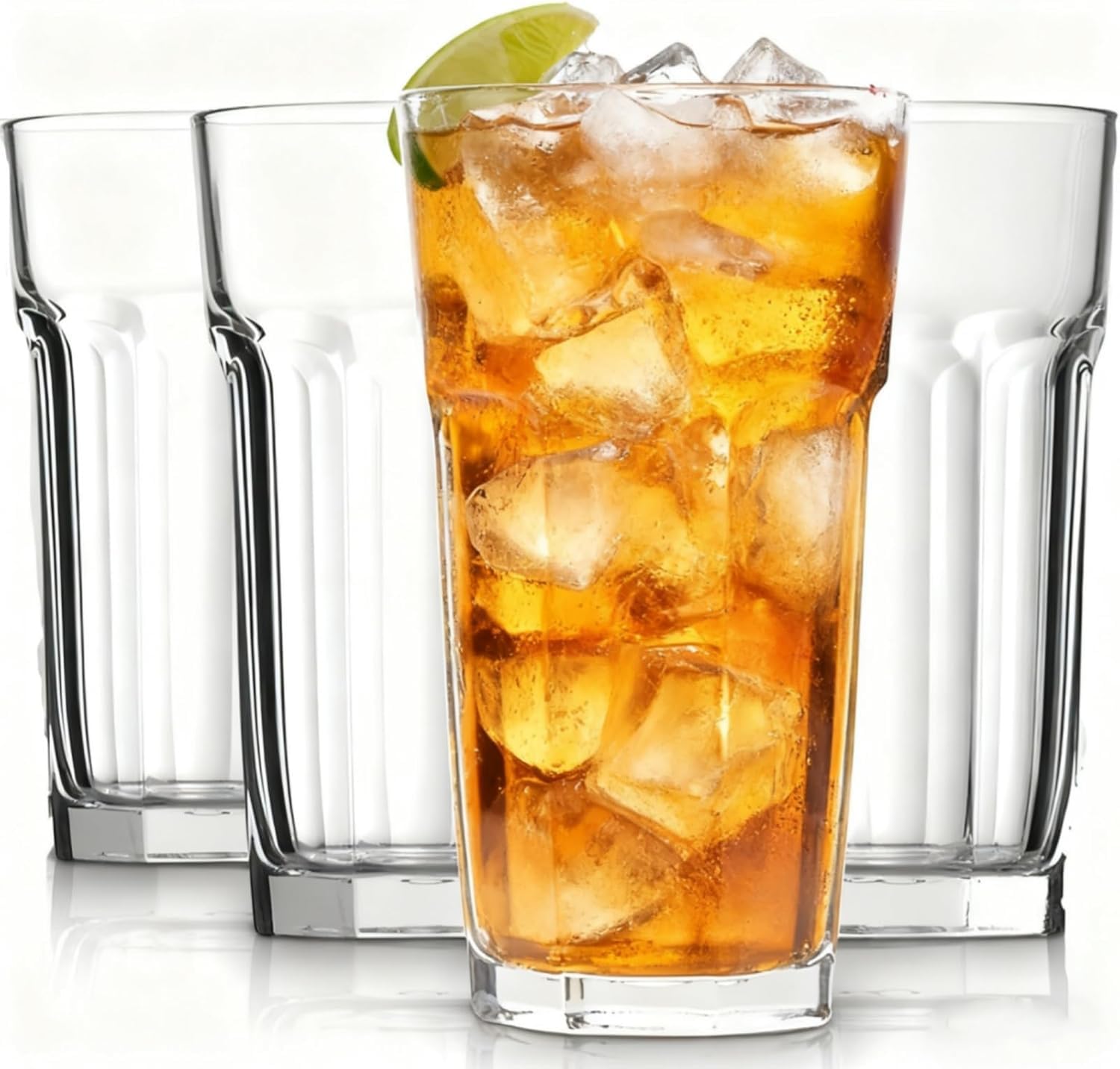 RAONEUS Plastic Tumblers Set of 4 Shatterproof, Dishwasher Safe,Stackable - Premium Durable Unbreakable Drinking Cups for Kids & Adults, BPA-Free (4pcs -405ML)