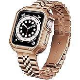BINLUN Compatible with Apple Watch Band 49mm 46mm 45mm 44mm 42mm 41mm 40mm 38mm for Men Women, Stainless Steel Metal Strap with TPU Case Fit for iWatch Series Ultra/SE3/11/10/9/8/7/SE2/SE/6/5/4/3/2/1