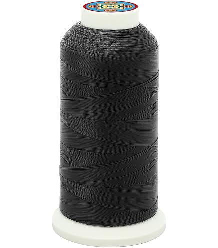 Filo di nylon legato per tappezzeria, pelle, jeans e capelli tessitura; resistente #69 T70 taglia 210D/3 1400 yards (nero