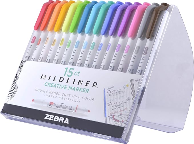 Zebra Pen Mildliner, Double Ended Highlighter, Broad and Fine Tips
