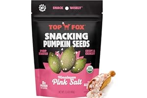 Top Fox Snacks Pumpkin Seeds to Eat (Himalayan Pink Salt, 5.5 oz – 2 Pack) - Gluten Free Snacks, Protein Snacks, Keto Friendly Snacks, Allergen Free Snacks, Paleo & Vegan - Organic Pop-Roasted