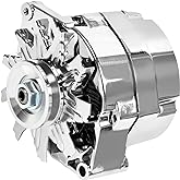 SCITOO New Alternator for 120Amp Chrome 1 Wire Self Exciting Street Rod GM 305 350 BBC SBC