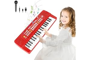 TWFRIC Kids Toy Piano Keyboard for Kids Music Toys for 3+ Year Old Electronic Keyboard Piano for Beginners Kids Piano with Microphone Toys for 3 4 5 6 7 8 Year Old Boys Girls Gifts Ages 3-8