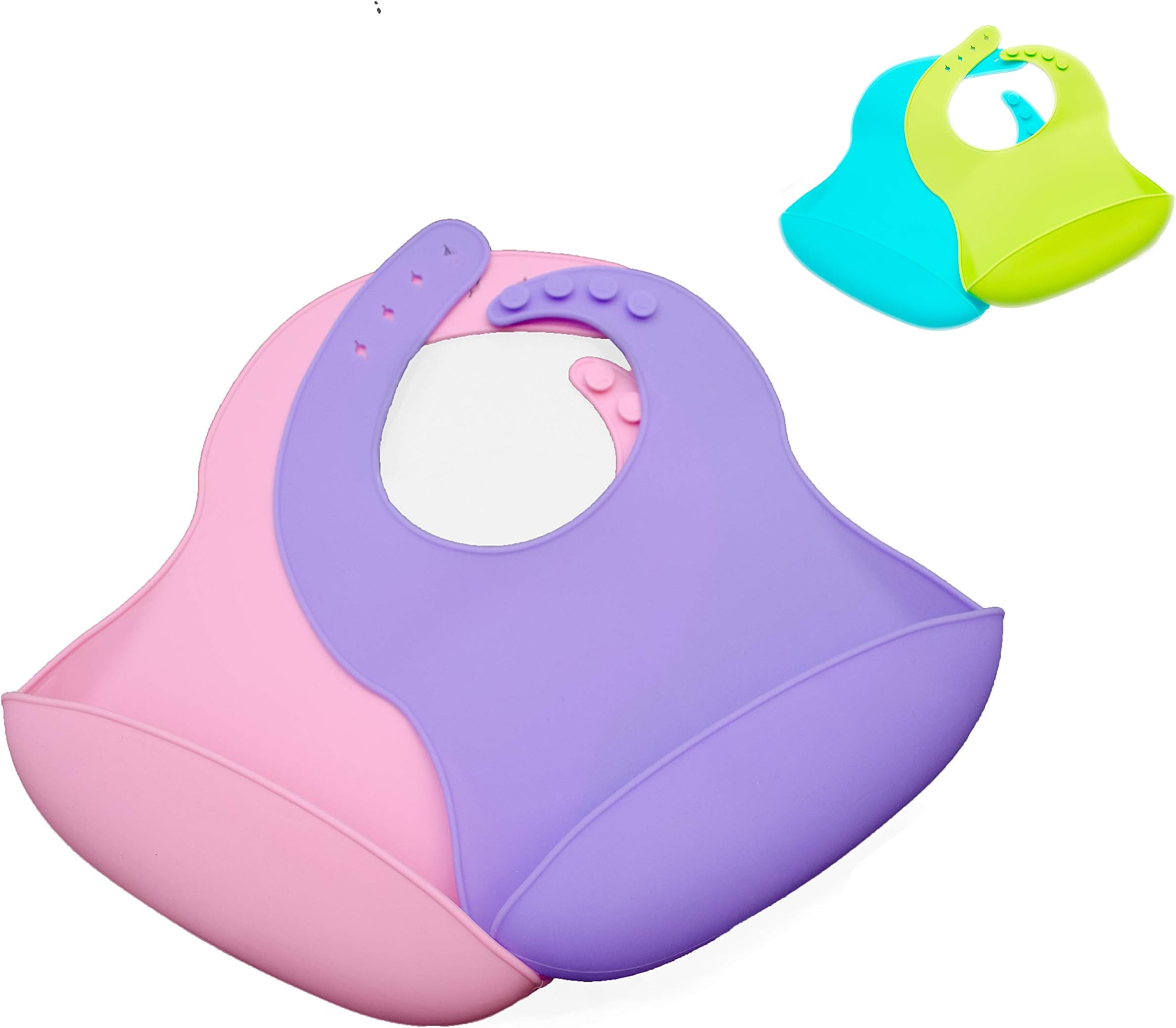 Silicone Baby Bib, BPA Free, Easy Clean up
