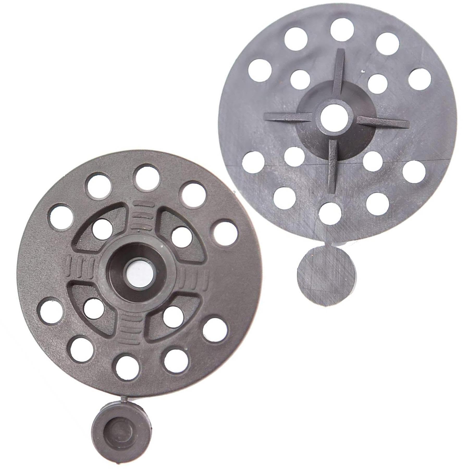 Toolty Plastic Washers - 100 Pcs of 56mm - Black Insulation Fixings - Tightening Discs with Plastic Caps - for Boards Insulation Panels and Sheets