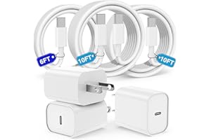 FASHIA USB C Charger for iPhone 16 15,10FT+6FT iPhone 15 16 Charger Fast Charging with Long USBC to USB C Cable,iPad Pro C-harger Cord for iPhone 16 15 Pro Max/15 Plus,iPad Pro 12.9/11 inch,Air-White