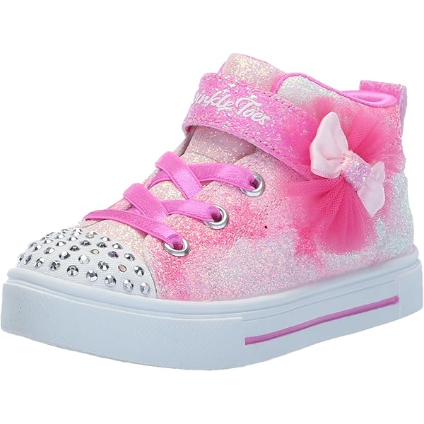 Zapatillas Blancas Niña Zapatos Skechers Shuffle Lite Twinkle Toes