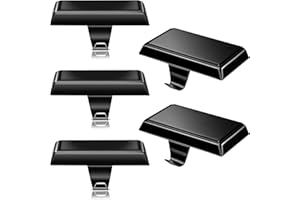 OCTERIC 4 Pcs Black Christmas Metal Stocking Holders for Mantle, Heavy Duty Stocking Hangers Stocking Hook Xmas Ornaments for Counter Tables Window Fireplace Mantle Decoration