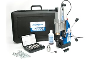Hougen HMD905 115-Volt Magnetic Drill with Coolant Bottle Plus 1/2" Drill Chuck, Adapter and 12002 Rotabroach Cutter Kit