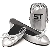 Silky Toes Foldable Flats for Women | Comfortable Ballet Shoes for Travel, Weddings, and Events | Durable Purse Slippers