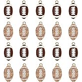 20PCS Sports Charms Enamel Basketball Baseball Pendant Charms for Jewelry Making Rhinestone Ball Game Softball Charms for Necklace Bracelet Earrings DIY Crafts