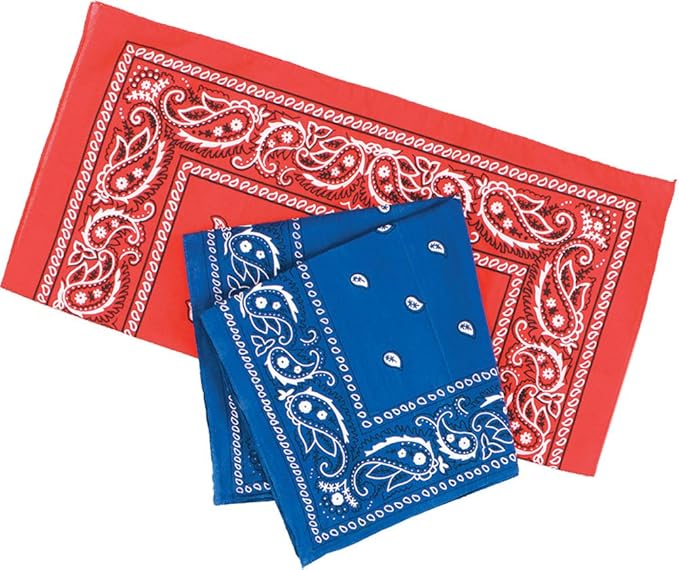 Amazon Co Jp メンズファンシードレスアクセサリーカウボーイペイズリー柄バンダナスカーフヘアバンド販売single Us サイズ One Size カラー ブルー 服 ファッション小物