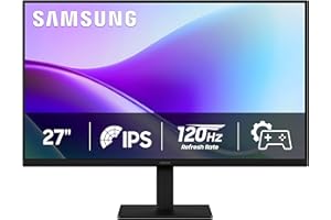 Samsung 27-inch FHD Flat Screen IPS Panel 5ms Monitor with 120 Hz Refresh Rate, Game Picture Mode & Super Slim Design (LS27F3