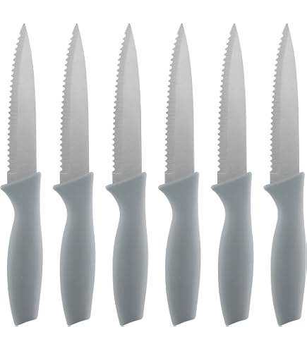 Set 6 Coltelli Da Bistecca Cuisinart C55 – Lame In Acciaio Inox Con Rivestimento Antiaderente Rosso - 3