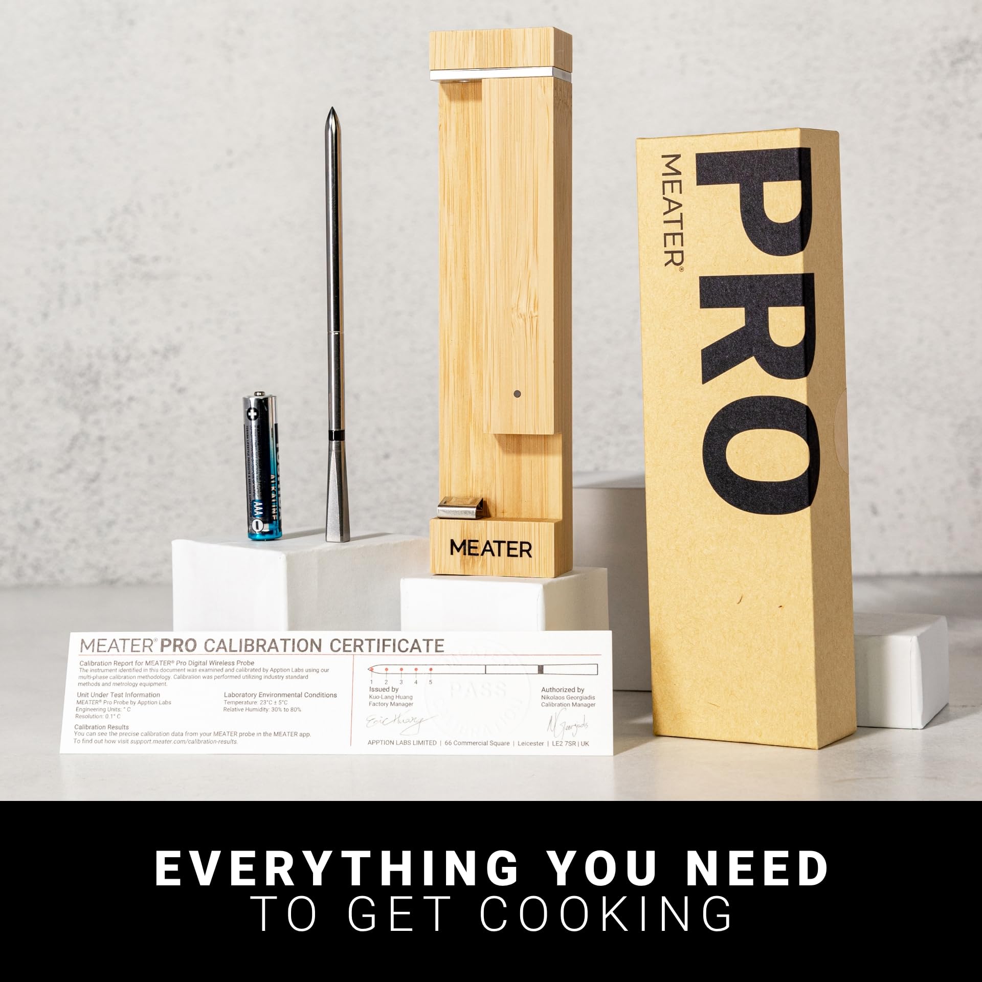 MEATER Pro: Smart Bluetooth Wireless Meat Thermometer Digital | 1000°F Heat Resistance | Long Range | Certified Accuracy | BBQ, Oven, Grill, Smoker, Air Fryer, Deep Fryer